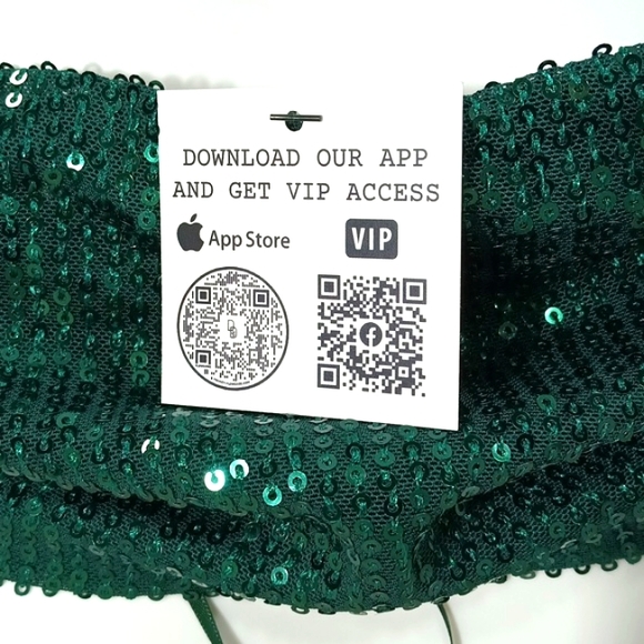 NWT Vint & Love Green Sparkle Sleeveless Sequined & Glitter Wedding Blouse Sz L - Picture 7 of 16